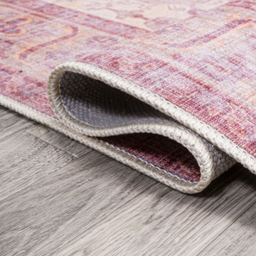 Alacati Ogee Medallion Washable Area Rug